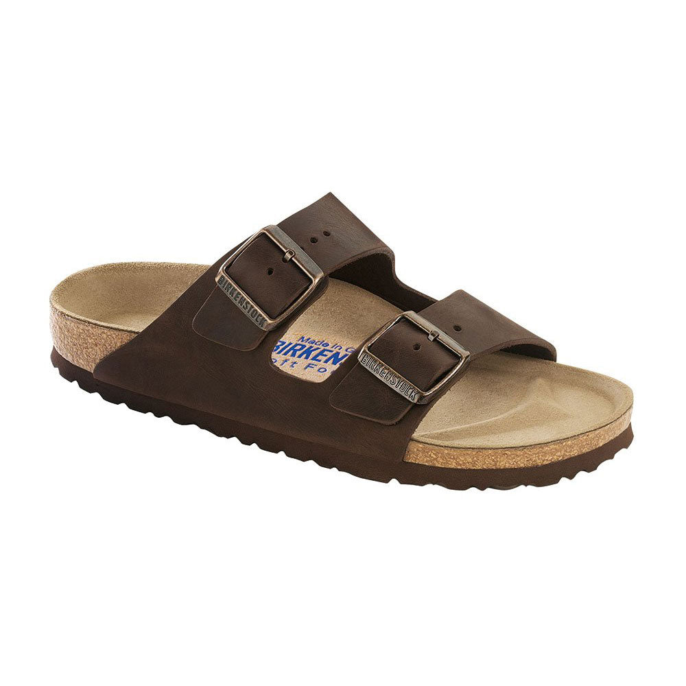 Arizona Soft Footbed Habana Dark Brown Oiled Leather Sandal Regular/Wide