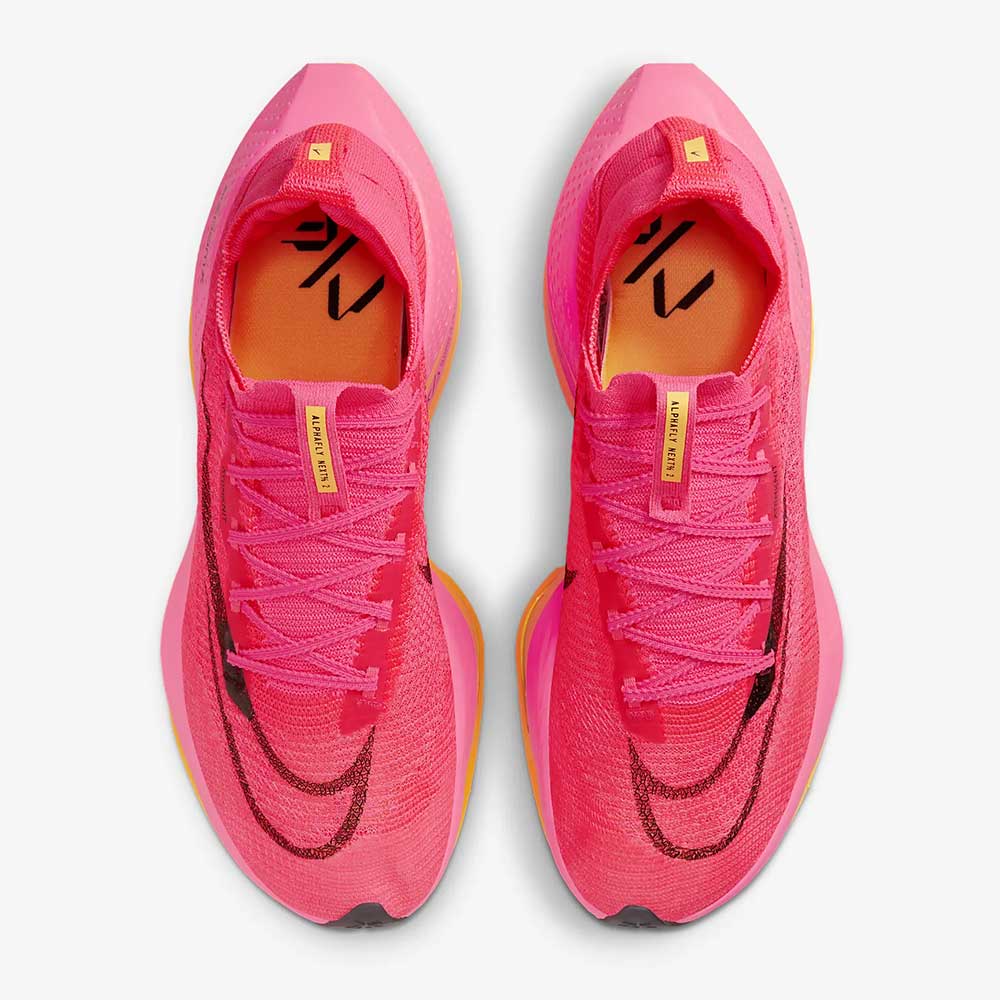 Men's Nike Alphafly 2 Running Shoes - Hyper Pink/Black/Laser Orange- Regular (D)