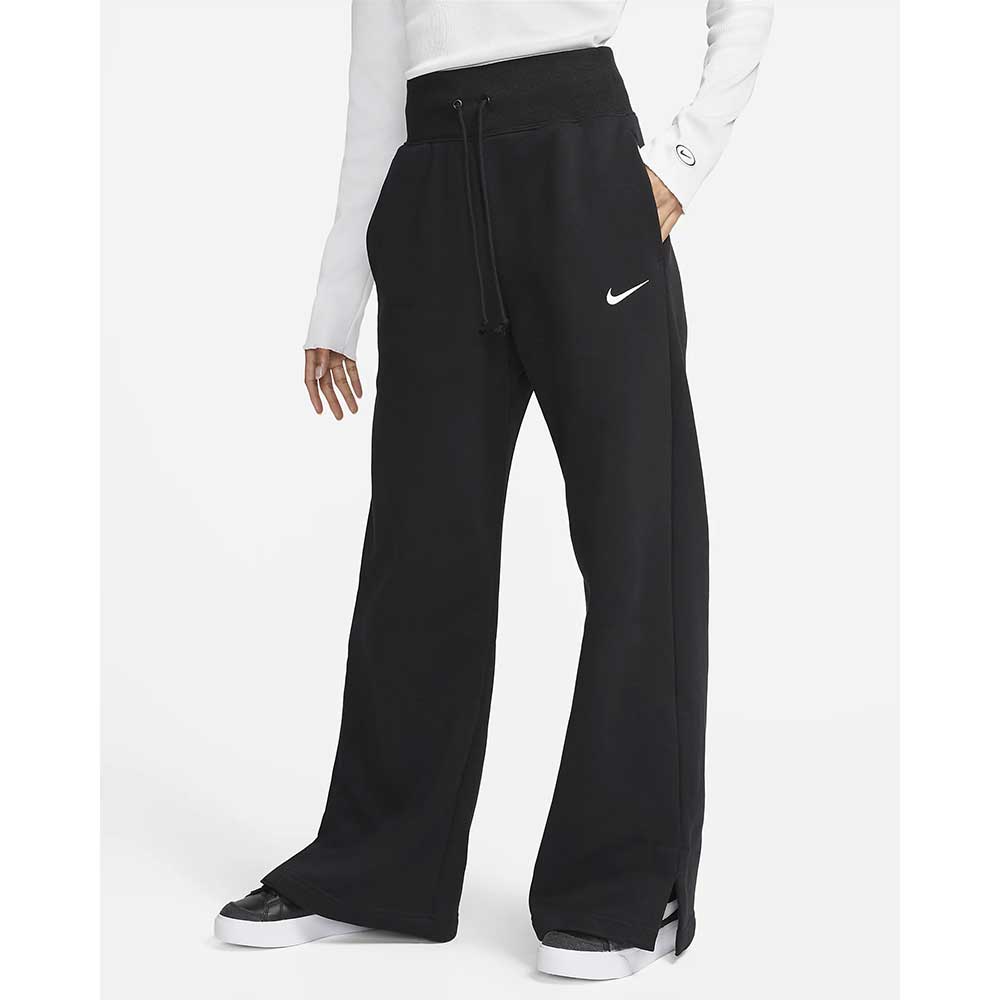 Women's Fleece High Rise Pant Wide - Black