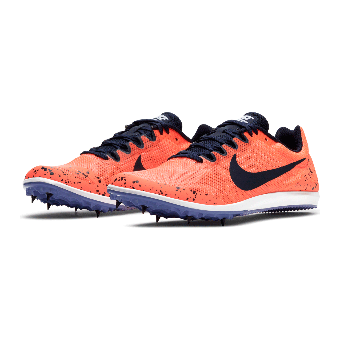 Unisex Zoom Rival D 10 Track Spike - Bright Mango/Blackened Blue/Purple Pulse-Regular (D)