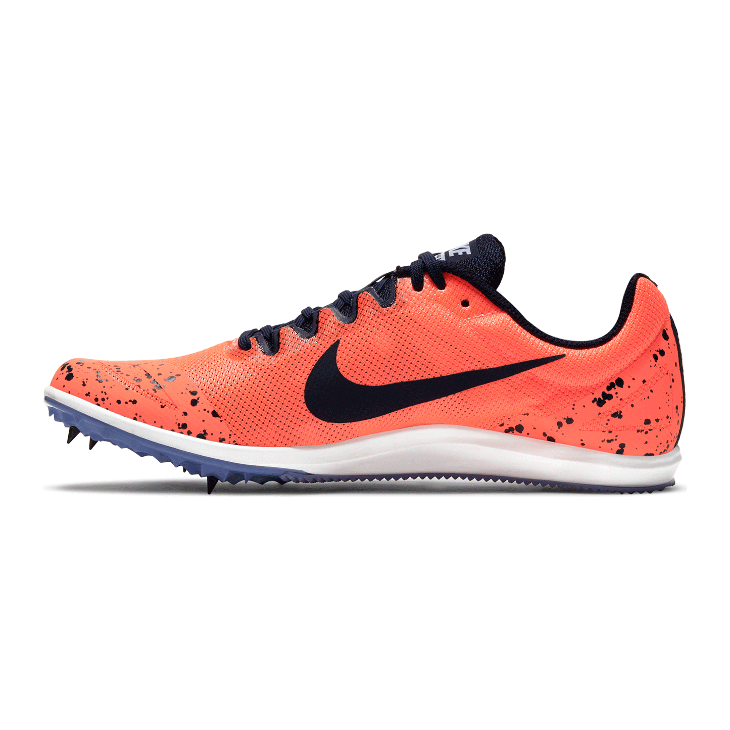 Unisex Zoom Rival D 10 Track Spike - Bright Mango/Blackened Blue/Purple Pulse-Regular (D)