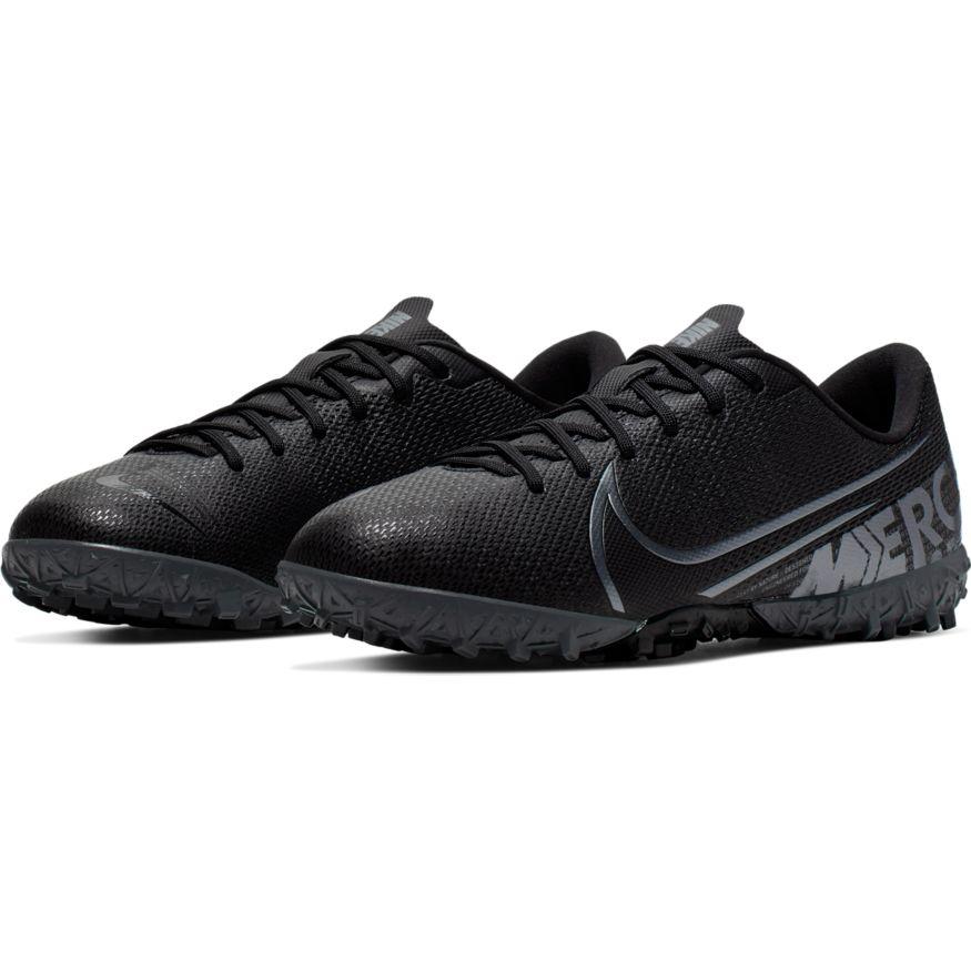 Jr. Mercurial Vapor 13 Academy TF Soccer Cleat - Black/Cool Grey/Metallic Cool Grey
