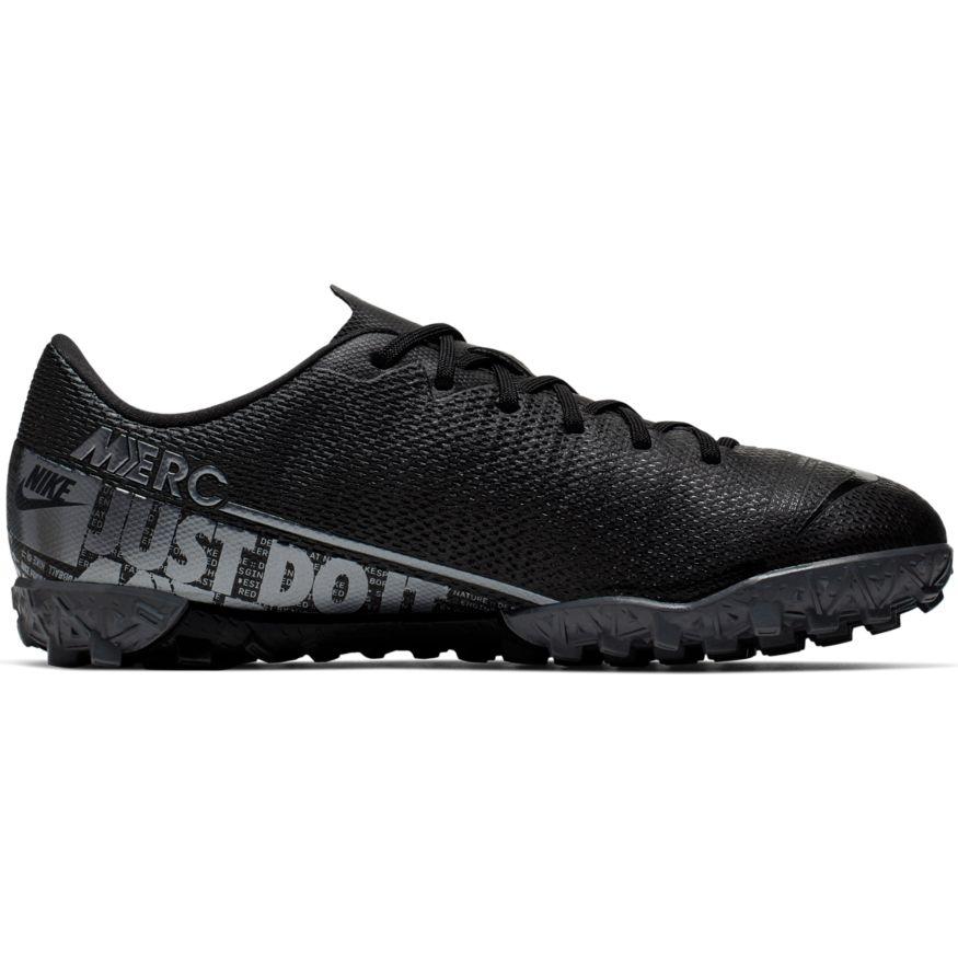 Jr. Mercurial Vapor 13 Academy TF Soccer Cleat - Black/Cool Grey/Metallic Cool Grey