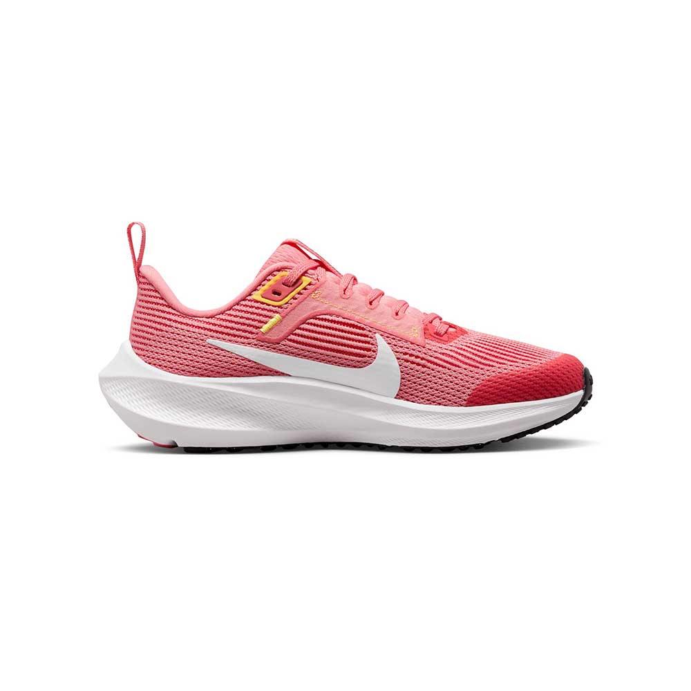 Youth Pegasus 40 Running Shoe- Coral Chalk/White/Citron Pulse Regular (D)