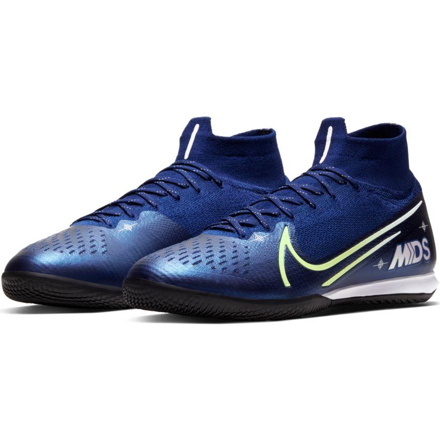 Unisex Superfly 7 Elite MDS IC Soccer Cleat - Blue Void/White/Black/Metallic Silver
