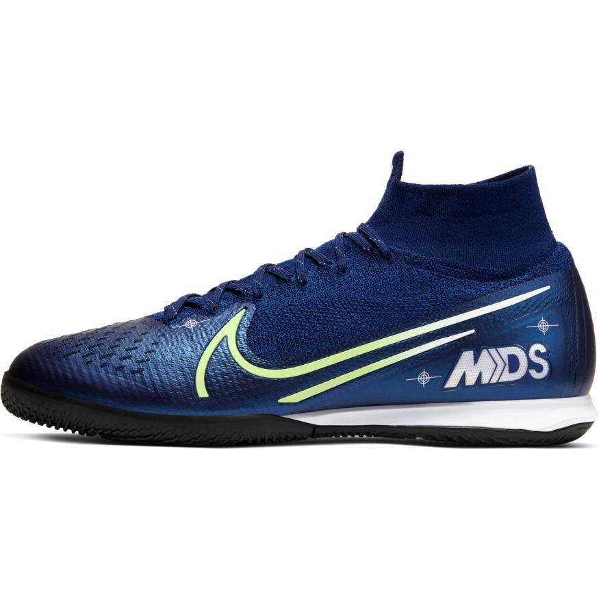 Unisex Superfly 7 Elite MDS IC Soccer Cleat - Blue Void/White/Black/Metallic Silver