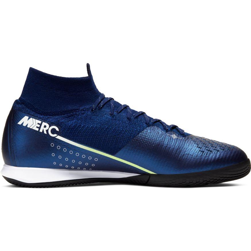 Unisex Superfly 7 Elite MDS IC Soccer Cleat - Blue Void/White/Black/Metallic Silver