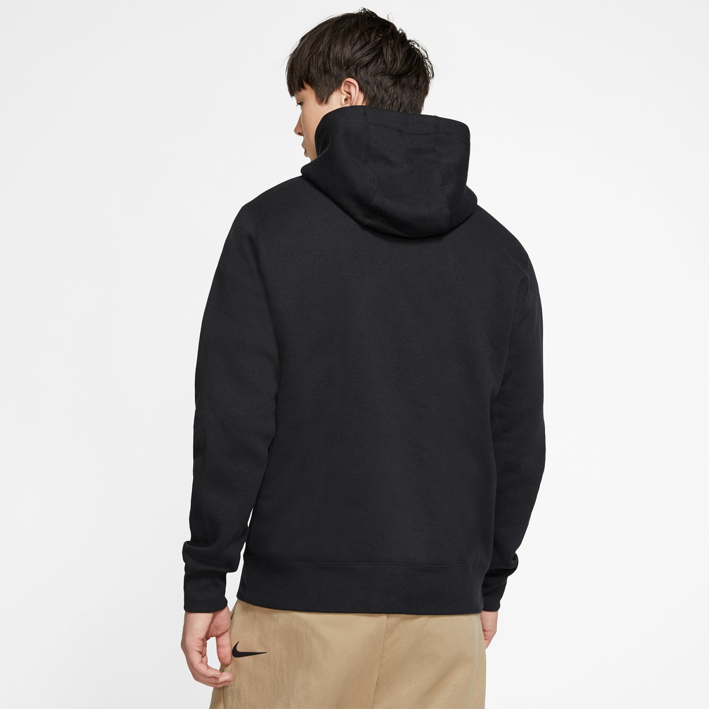 Men's Nike Sportswear Club Fleece Pullover Hoodie - Black/Black/White