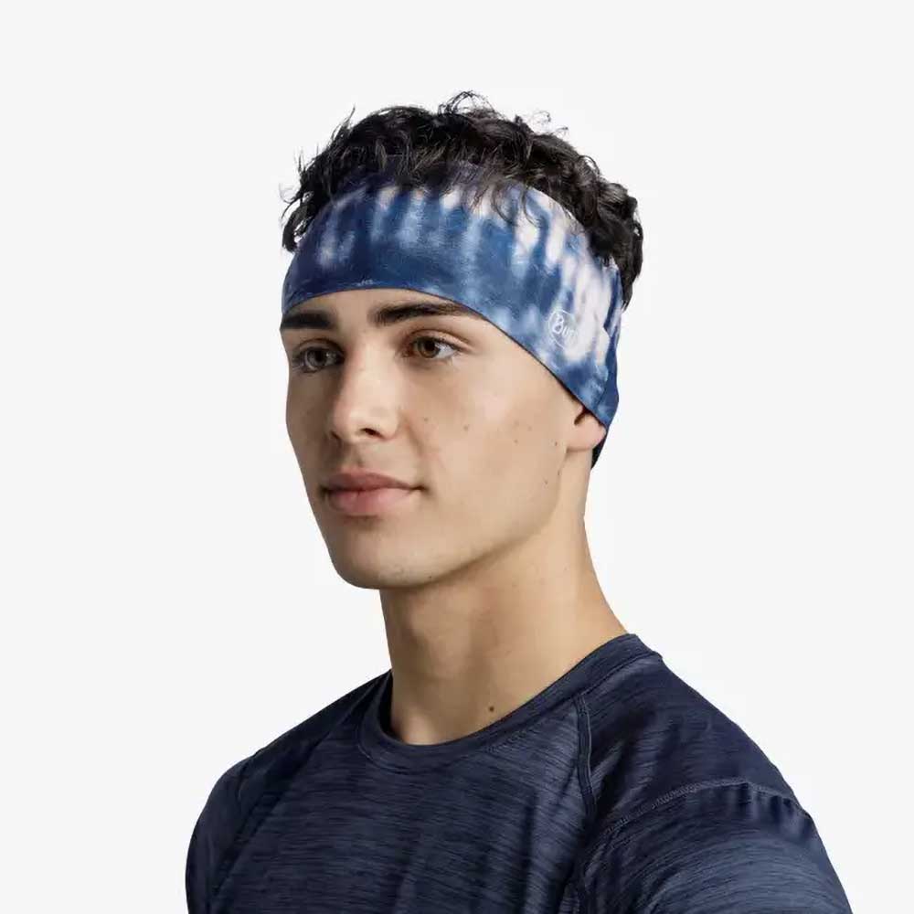 Unisex CoolNet UV® Wide Headband - Blue Deri