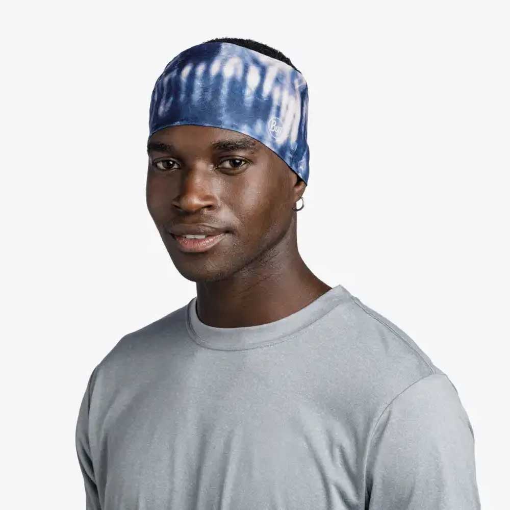 Unisex CoolNet UV® Wide Headband - Blue Deri