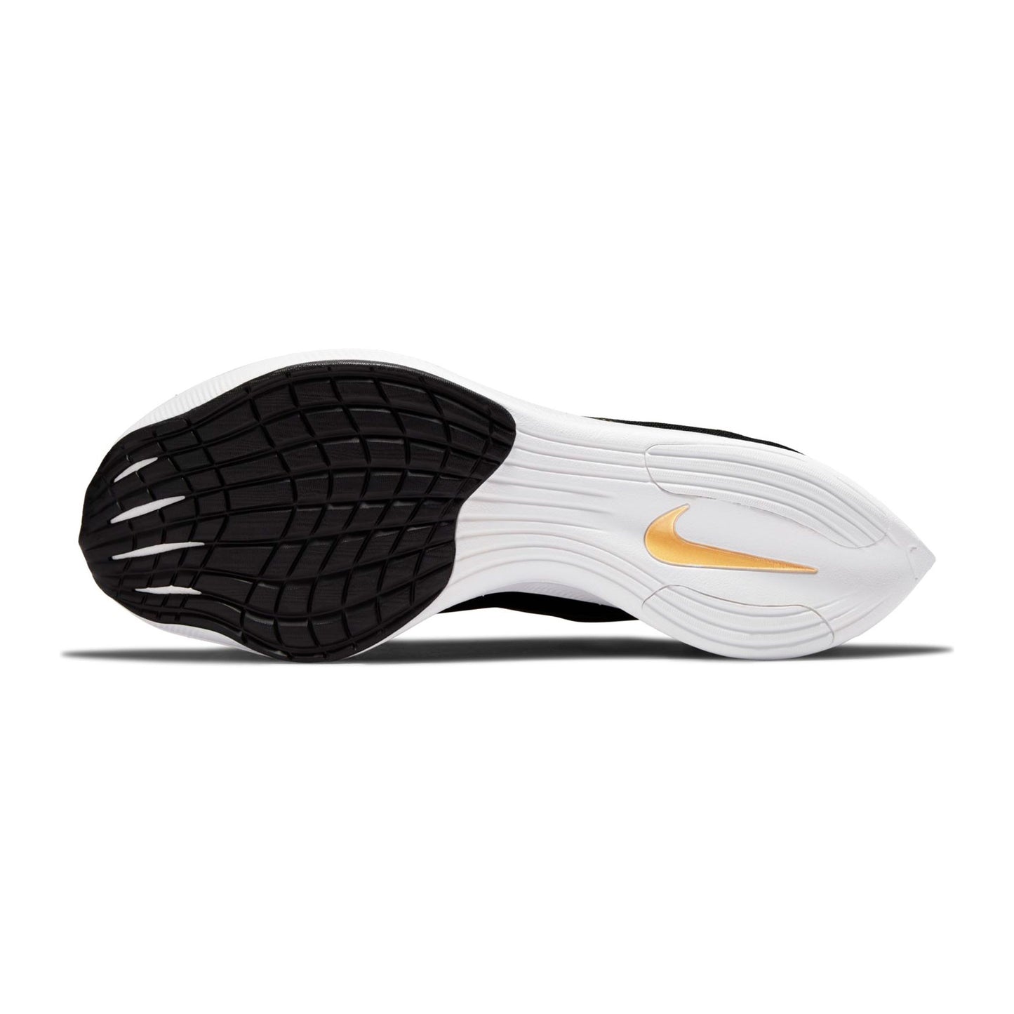 Women's ZoomX Vaporfly Next % 2 Racing Shoe - Black/White/Metallic Gold Coin - Regular (B)