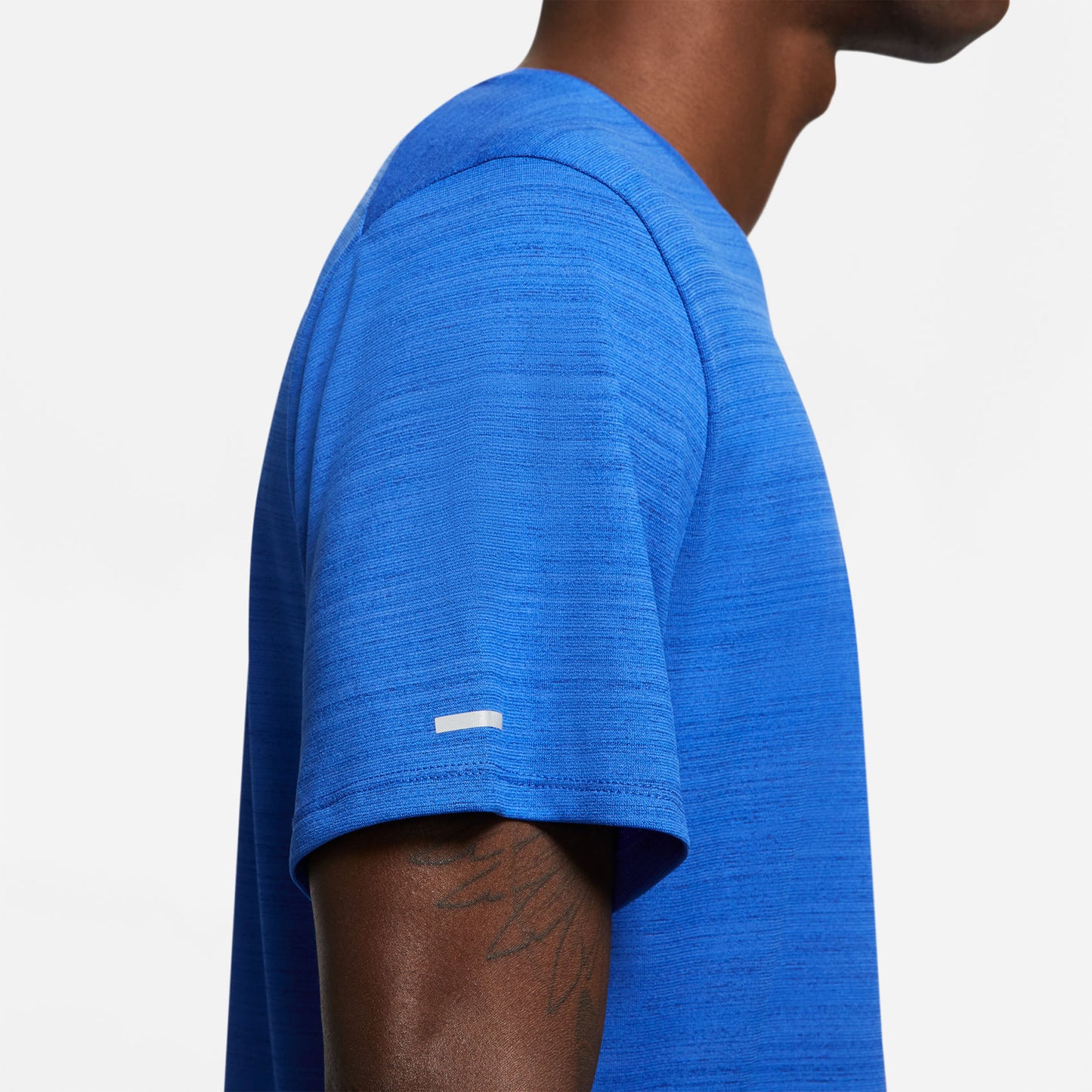Men's Nike Dri-Fit Miler Short Sleeve Top - Game Royal/Reflective Silver