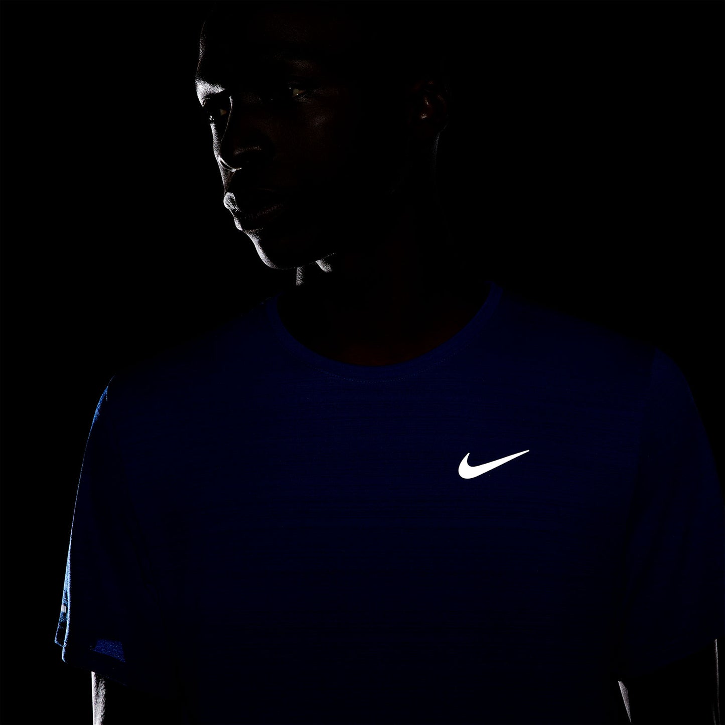Men's Nike Dri-Fit Miler Short Sleeve Top - Game Royal/Reflective Silver