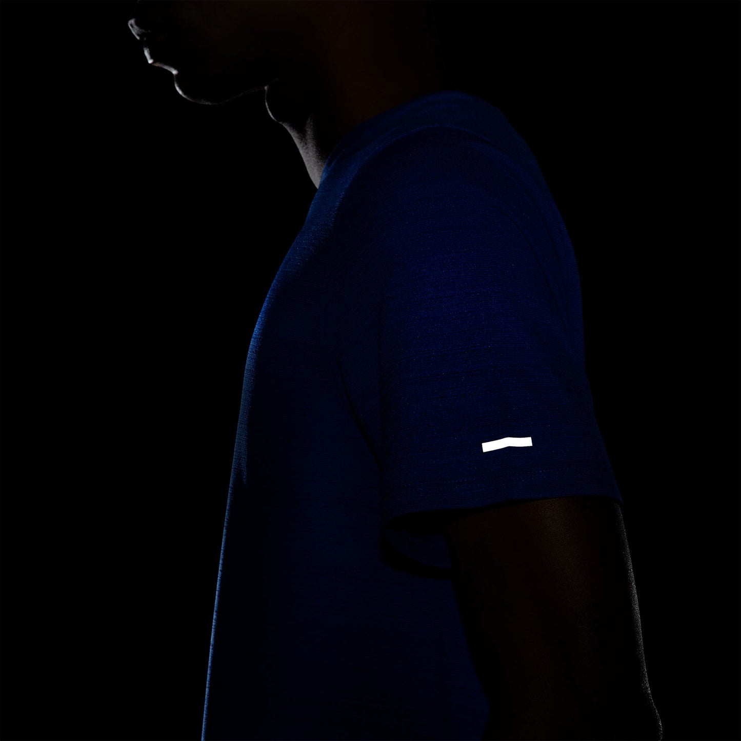Men's Nike Dri-Fit Miler Short Sleeve Top - Game Royal/Reflective Silver