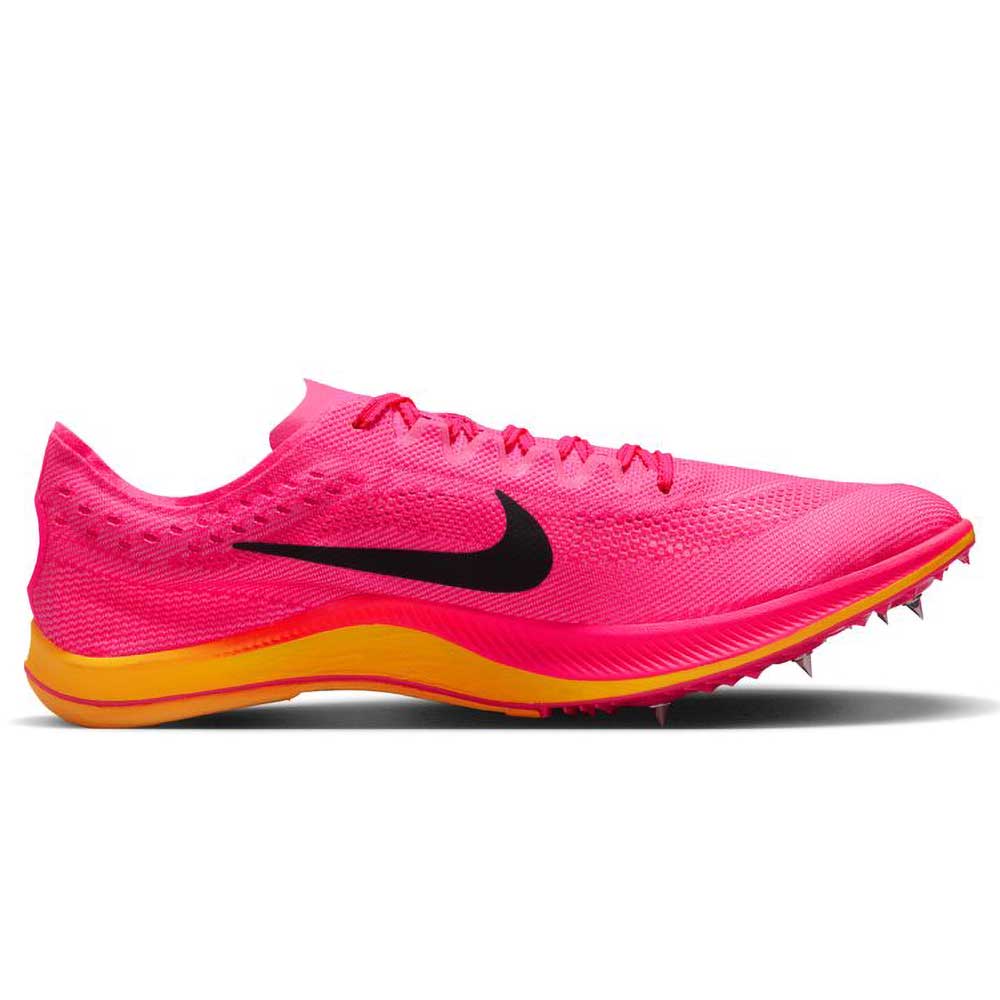 Neon pink store track spikes