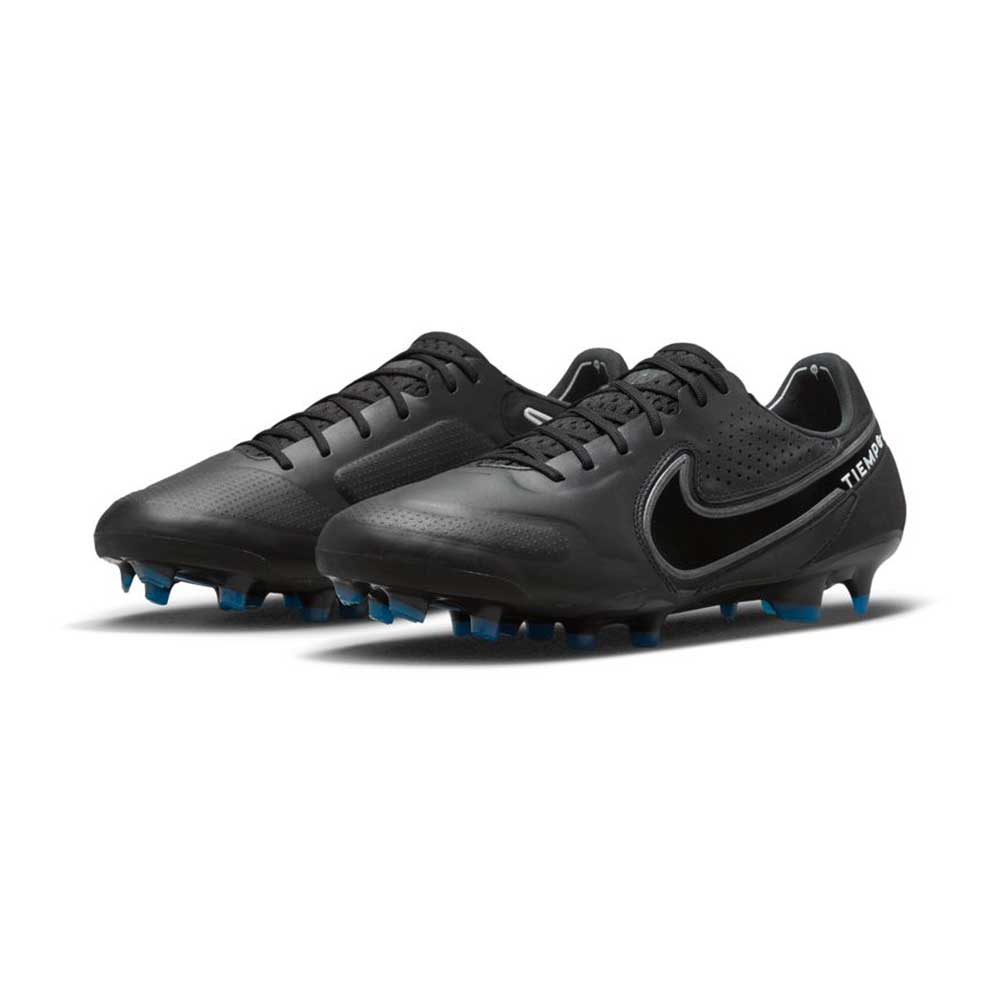 Unisex Nike Tiempo Legend 9 Elite FG Soccer Shoe- Black/Dk Smoke Grey/Summit White
