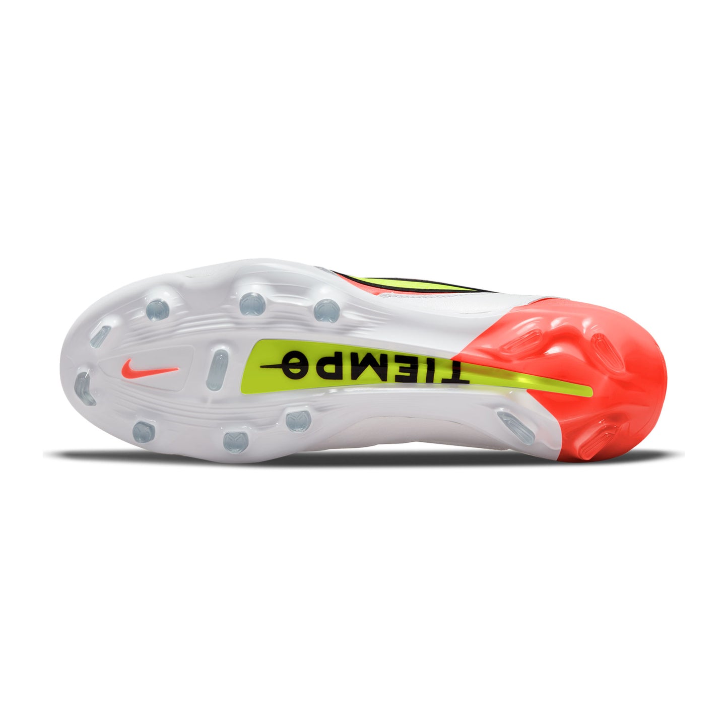 Unisex Tiempo Legend 9 Elite FG Soccer Shoe - White/Volt/Bright Crimson - Regular (D)