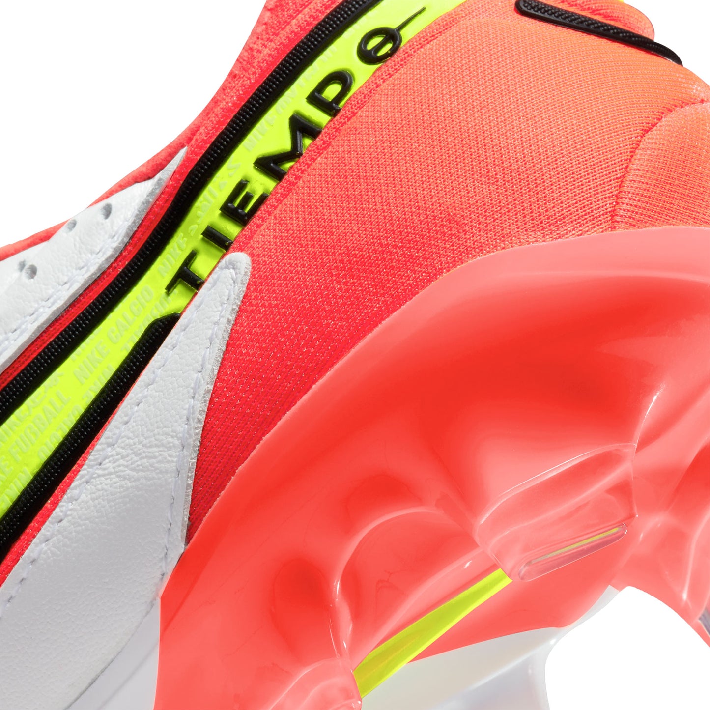 Unisex Tiempo Legend 9 Elite FG Soccer Shoe - White/Volt/Bright Crimson - Regular (D)