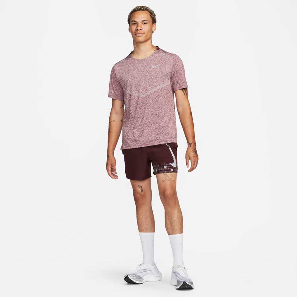 Men's DriFit Rise 365 Short Sleeve - Dark Beetroot
