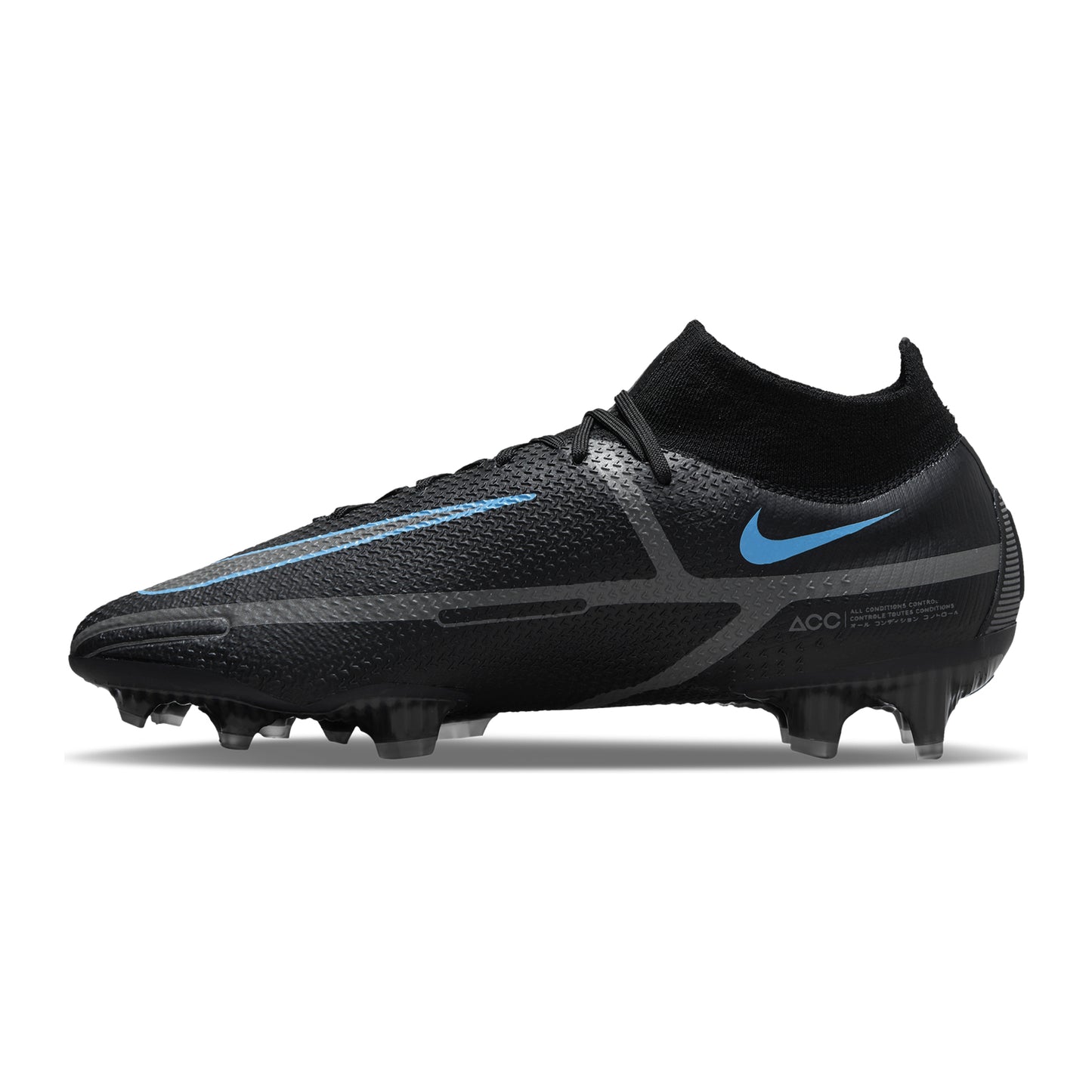 Unisex Phantom GT2 Elite FG Soccer Shoe - Black/Black/Iron Grey