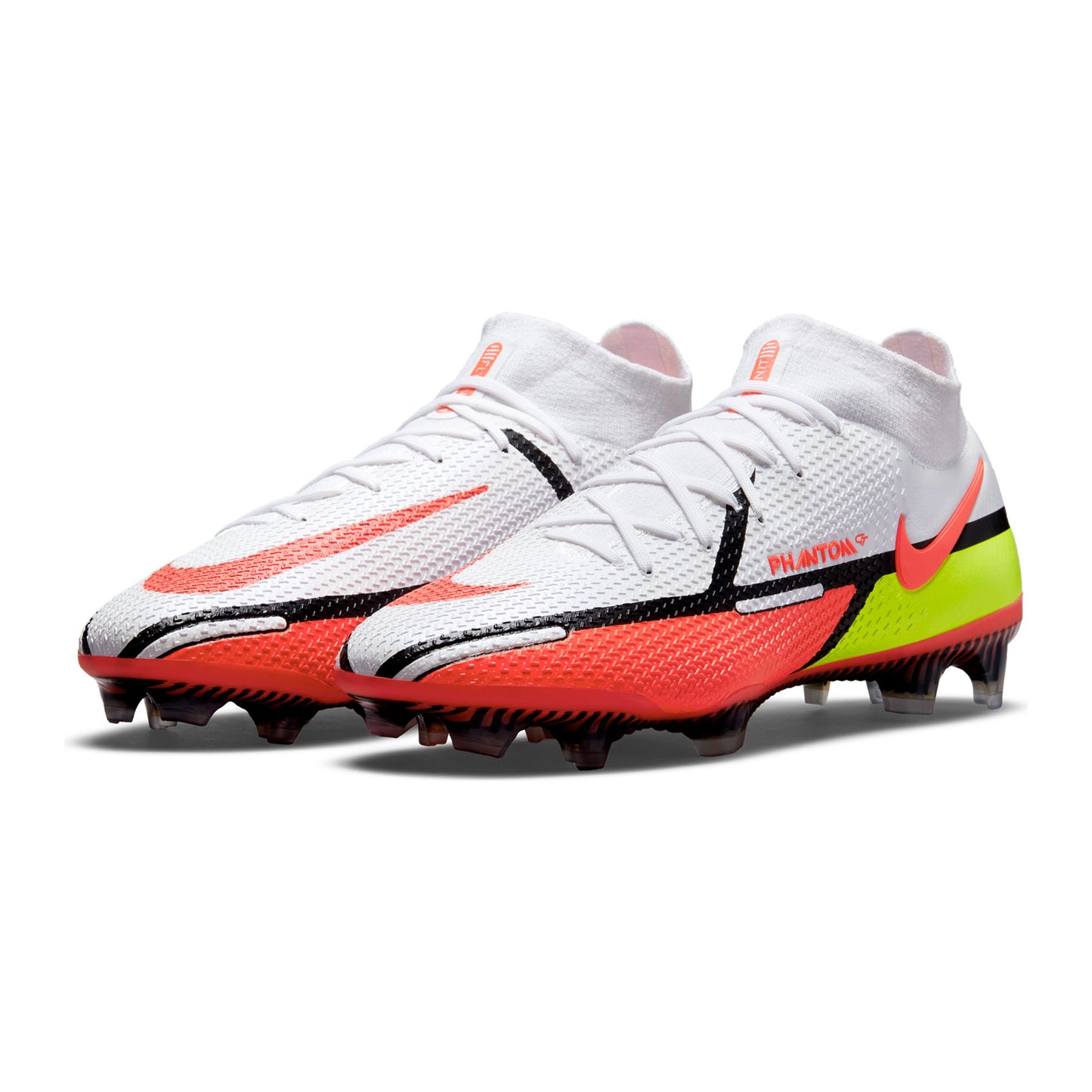 Unisex Phantom GT2 Elite Dynamic Fit FG Soccer Shoes - White/Bright Crimson/Volt - Regular (D)