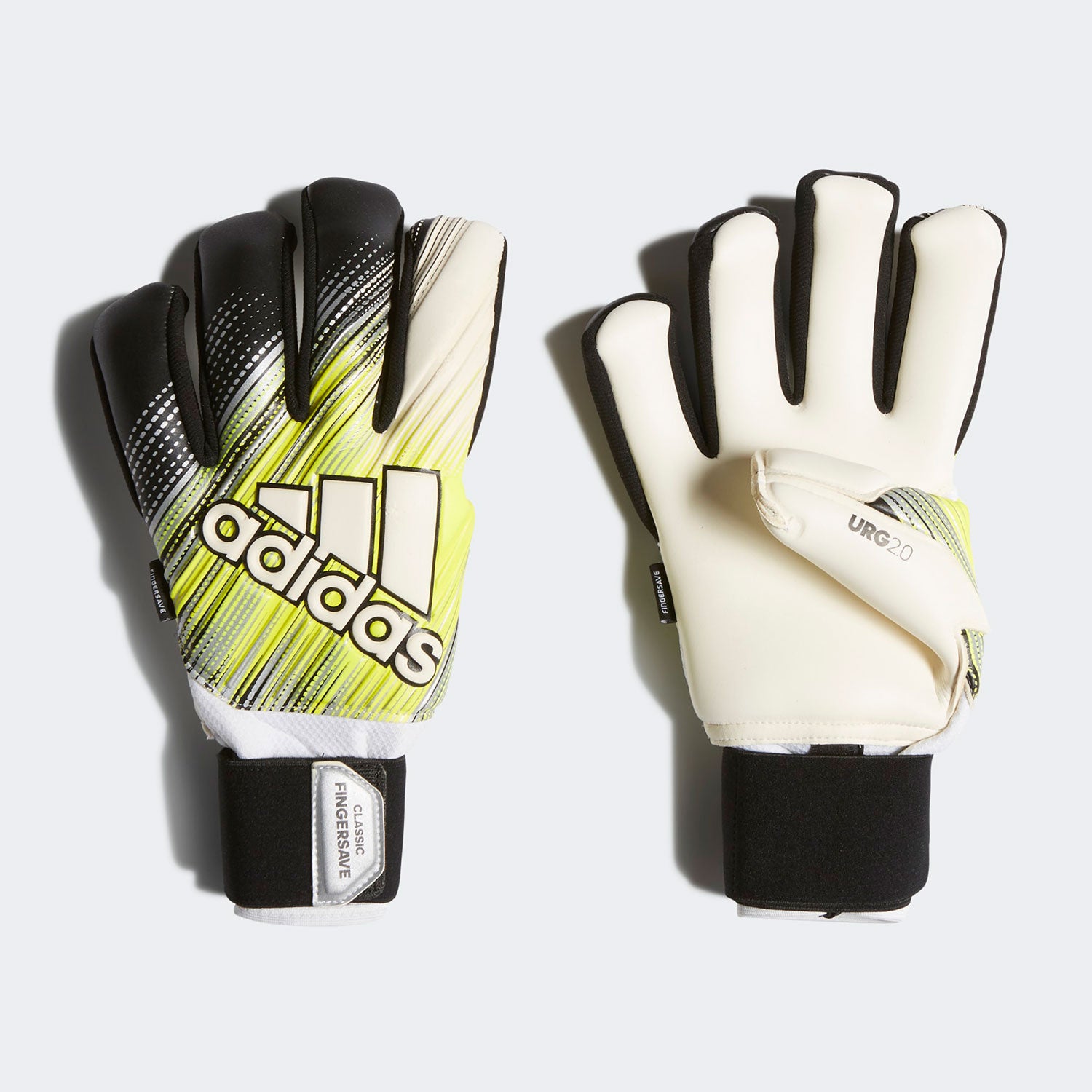 Classic Pro Finger Save Gloves - Black/Solar Yellow/White – Sports