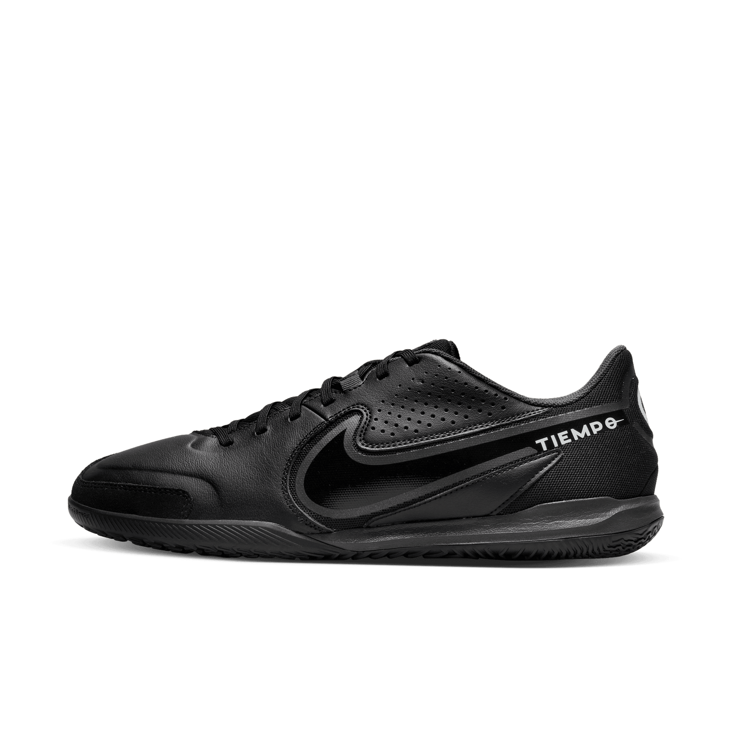 Unisex Tiempo Legend 9 Academy IC Soccer Shoe - Black/Dark Smoke - Regular (D)