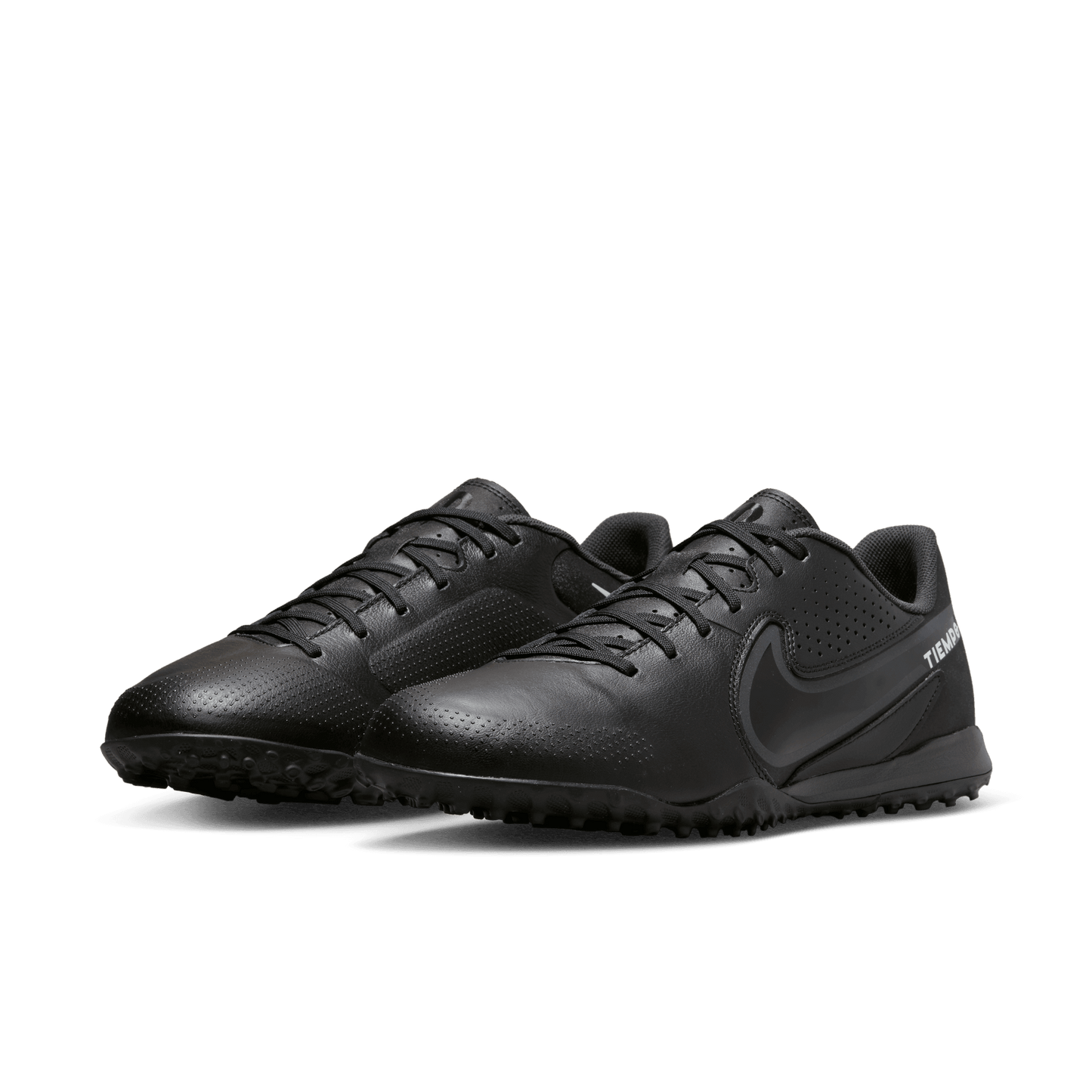 Unisex Tiempo Legend 9 Academy TF Soccer Shoe - Black/Dark Smoke - Regular (D)