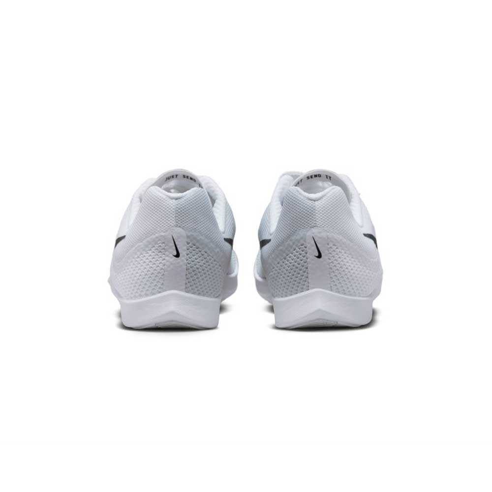All Gender Nike Zoom Rival Distance Spikes - White/Black/Metallic Silver - Regular (D)