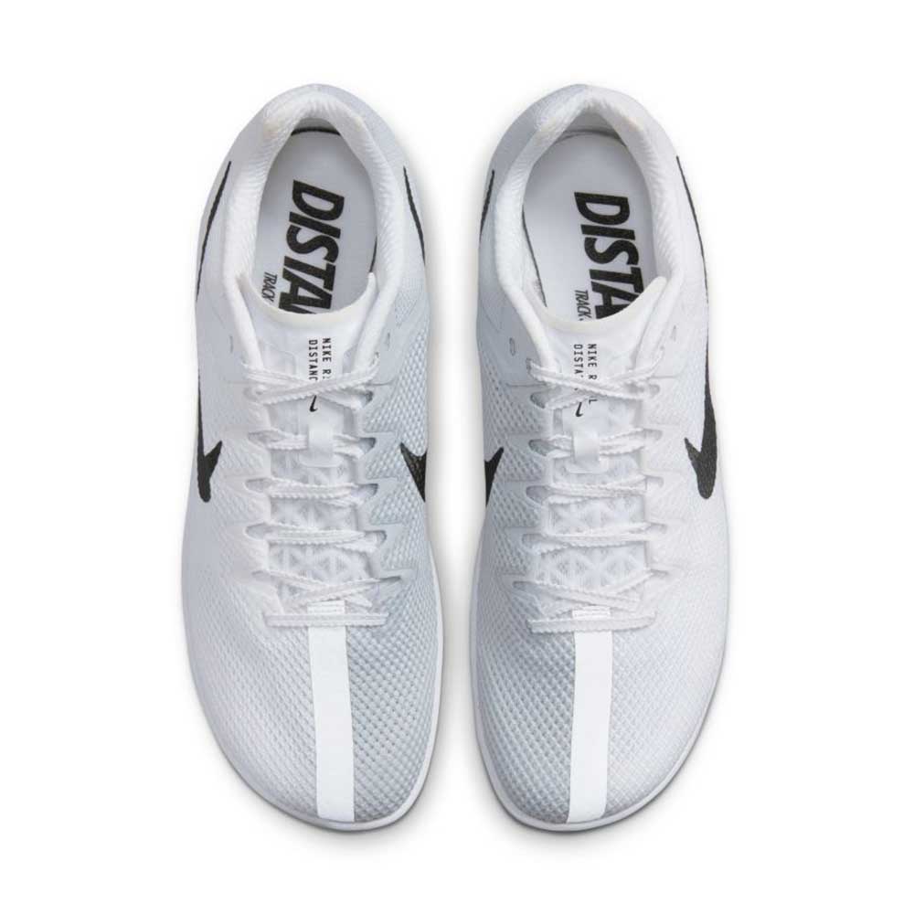 All Gender Nike Zoom Rival Distance Spikes - White/Black/Metallic Silver - Regular (D)