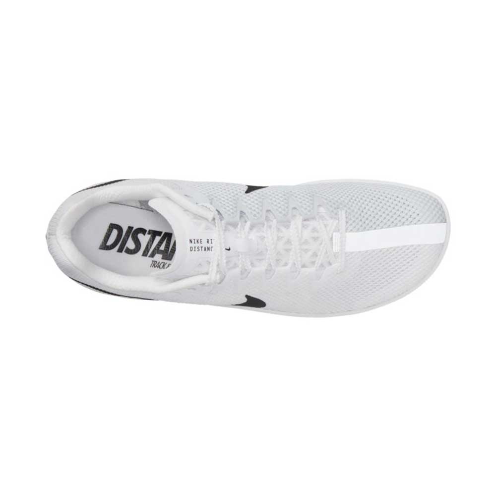 All Gender Nike Zoom Rival Distance Spikes - White/Black/Metallic Silver - Regular (D)