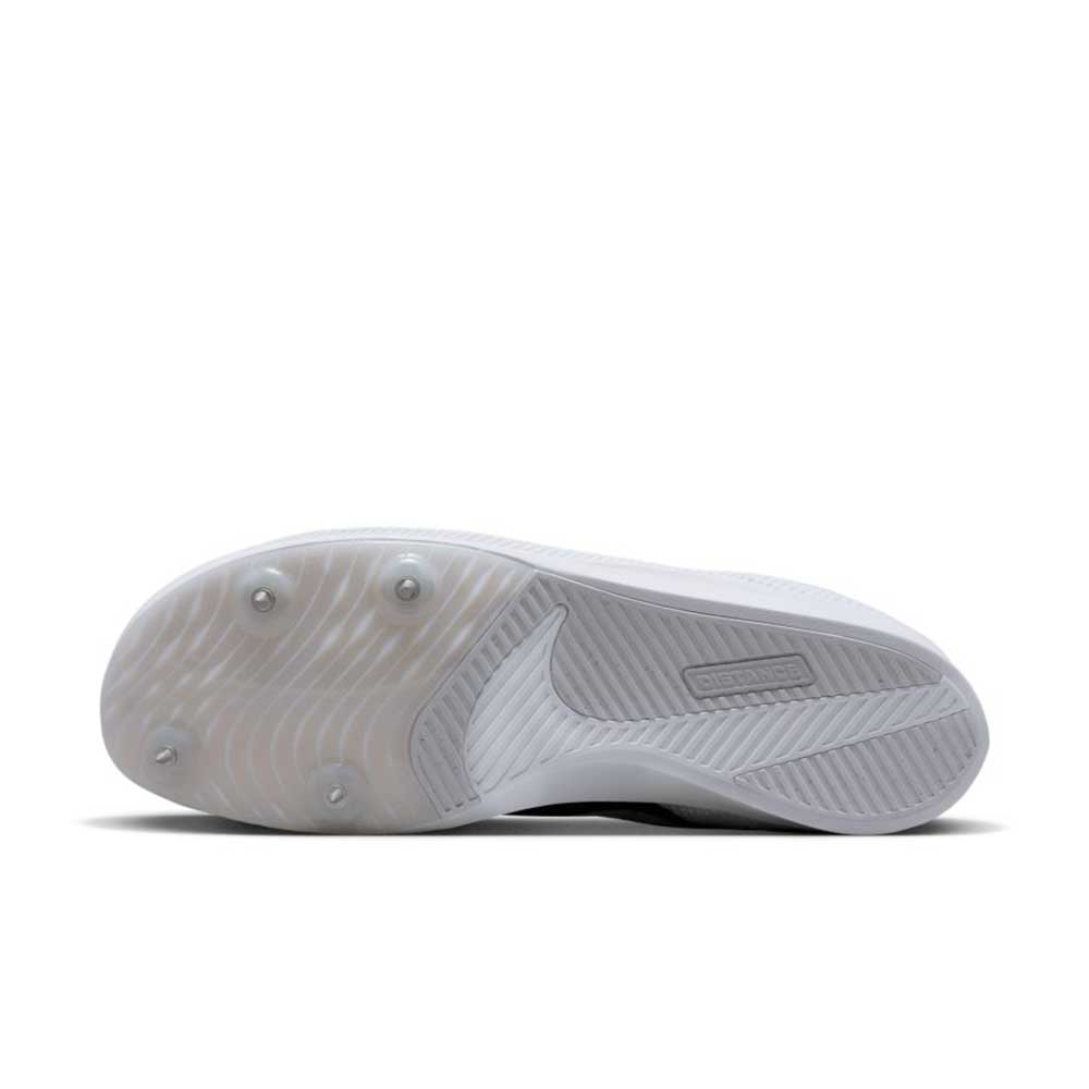 All Gender Nike Zoom Rival Distance Spikes - White/Black/Metallic Silver - Regular (D)