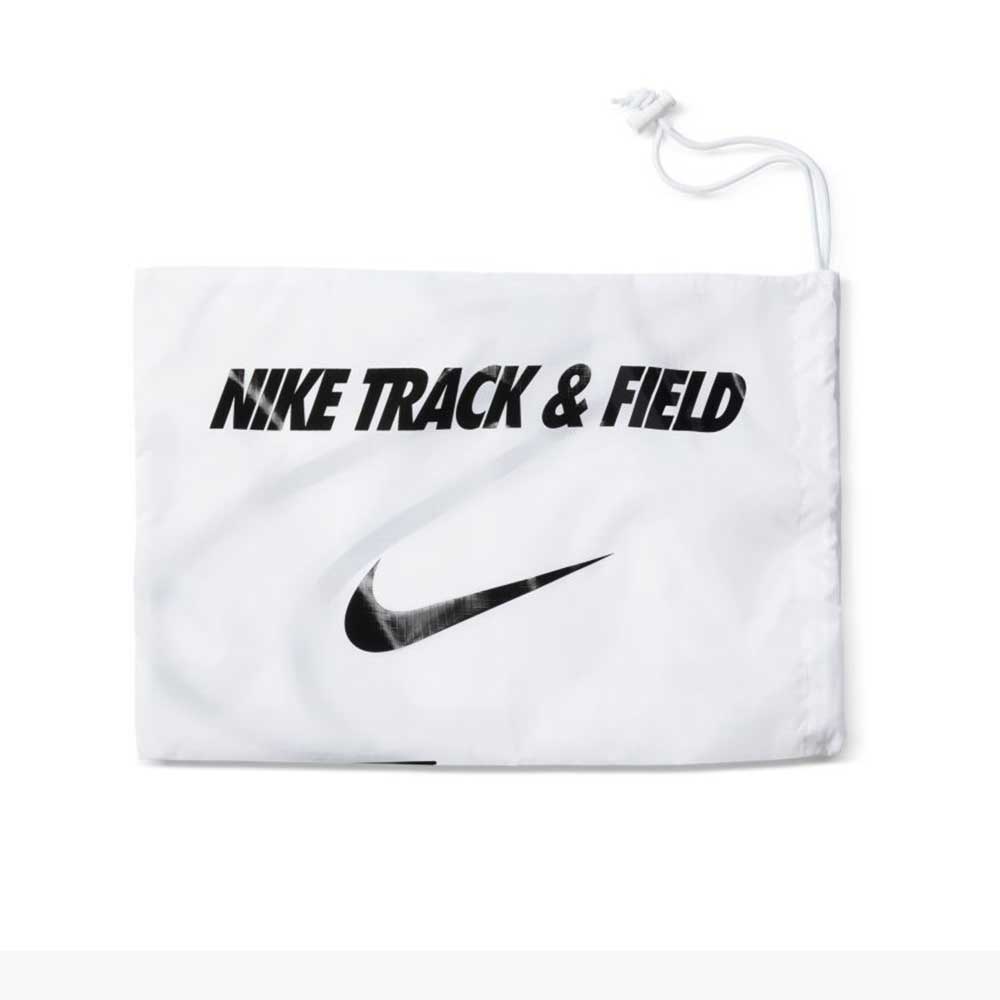 All Gender Nike Zoom Rival Distance Spikes - White/Black/Metallic Silver - Regular (D)