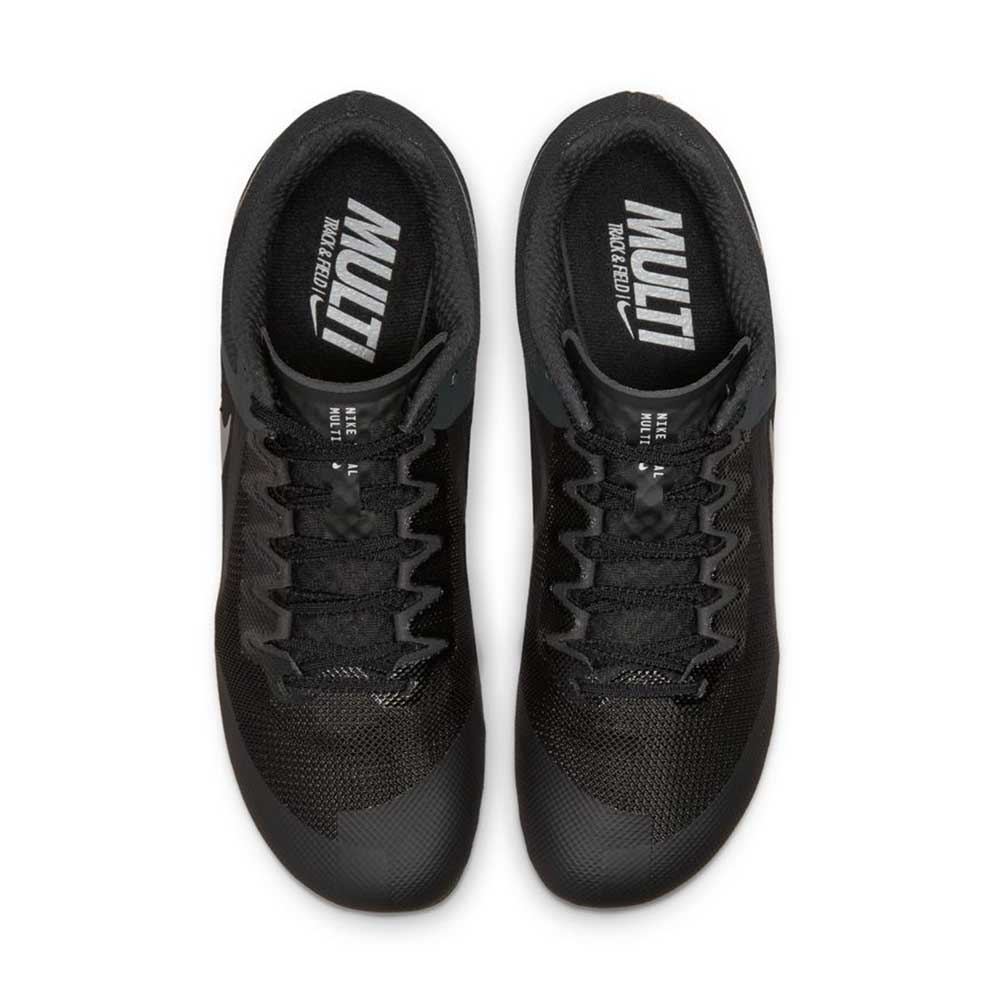 All Gender Nike Zoom Rival Multi Spike - Black/Metallic Silver/Lt Smoke Grey - Regular (D)
