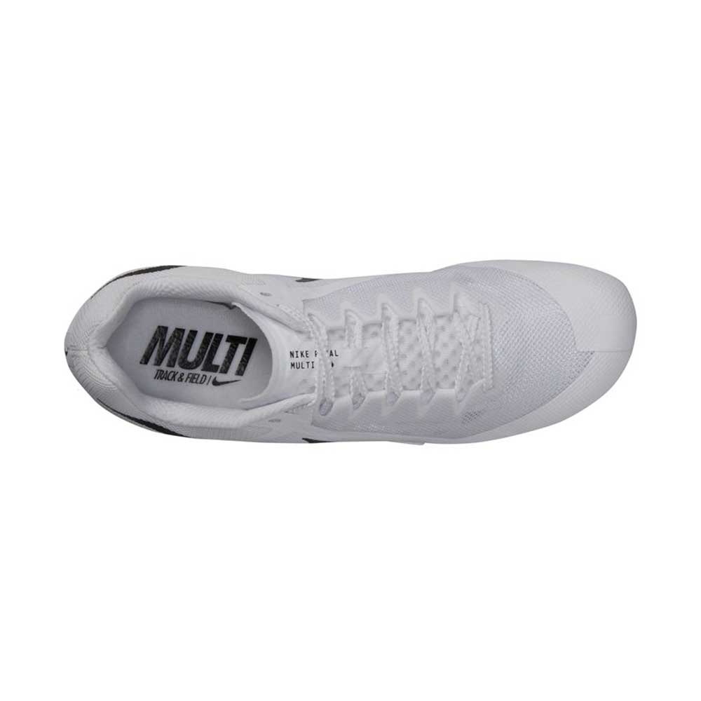 All Gender Nike Zoom Rival Multi Spike - White/Black/Metallic Silver - Regular (D)