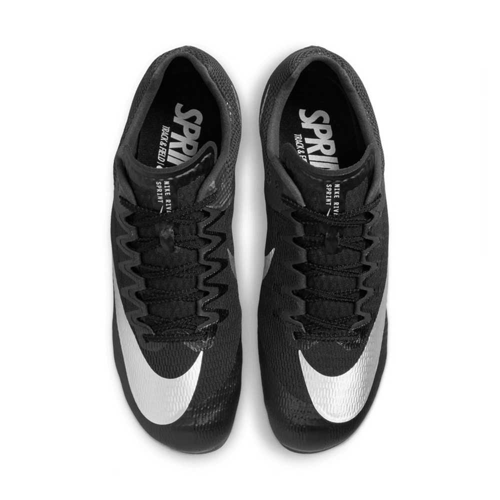 Unisex Nike Zoom Rival Sprint Spike - Black/Metallic Silver/Lt Smoke Grey- Regular (D)