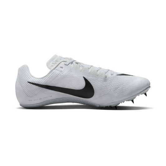 Unisex Nike Zoom Rival Sprint Spike- White/Black/Metallic Silver- Regular (D)