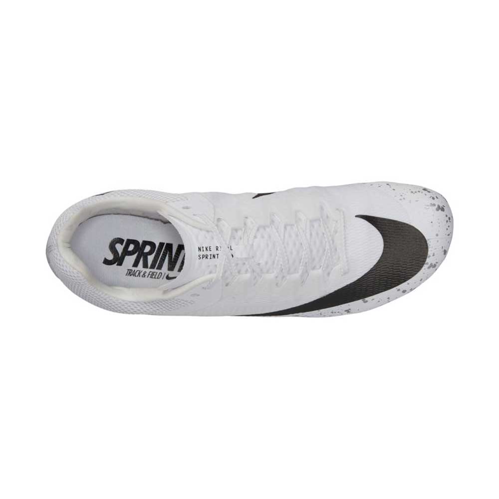 Unisex Nike Zoom Rival Sprint Spike- White/Black/Metallic Silver- Regular (D)