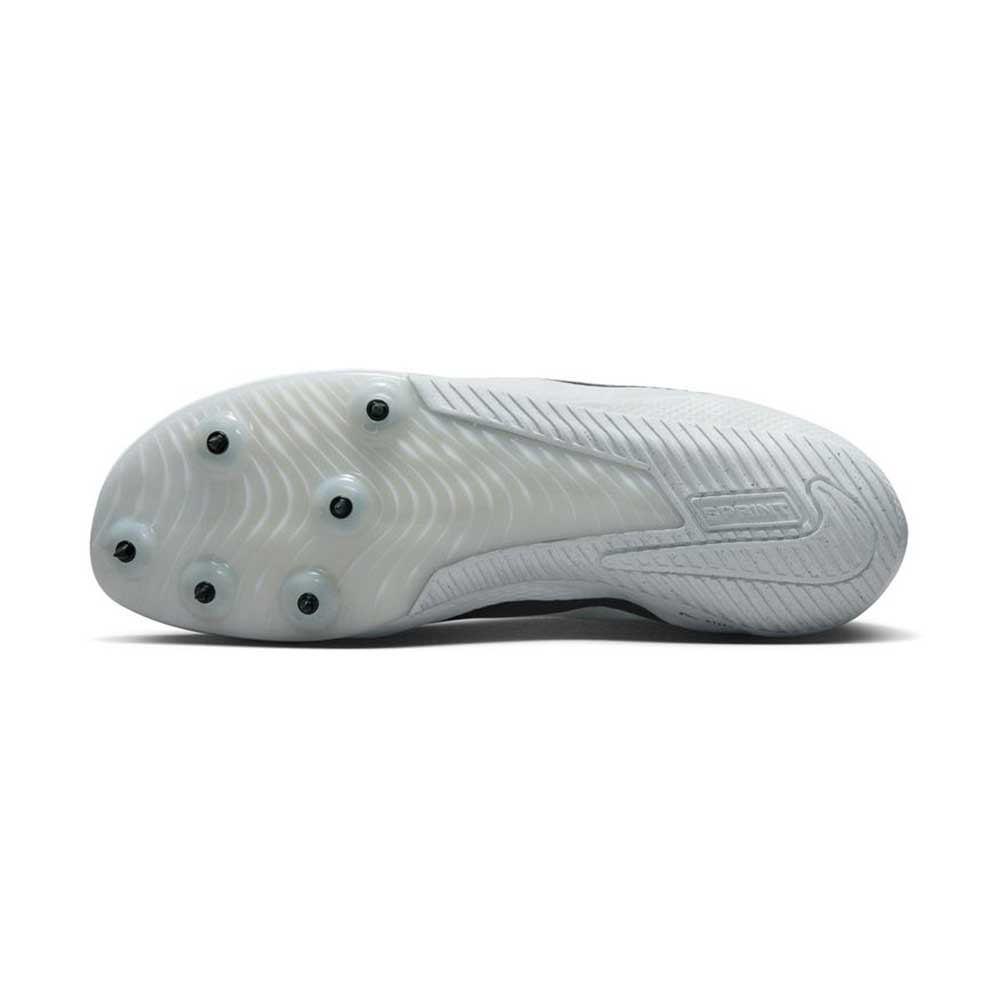 Unisex Nike Zoom Rival Sprint Spike- White/Black/Metallic Silver- Regular (D)