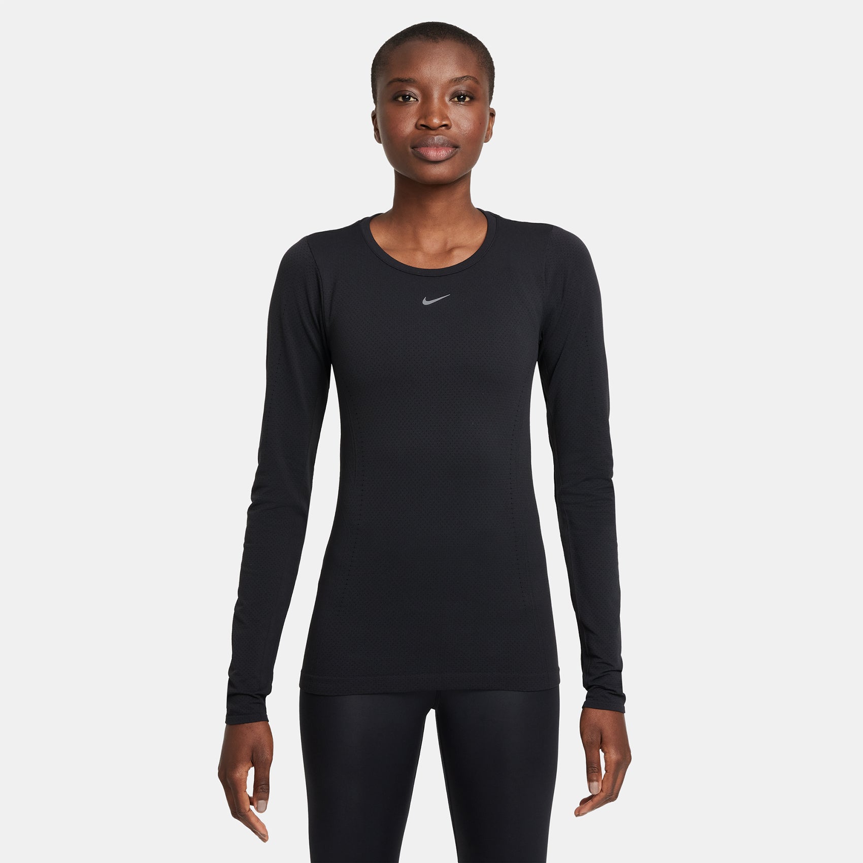 Women's Nike Dri-FIT ADV Seamless Long Sleeve Top - Black/Reflective S – Gazelle