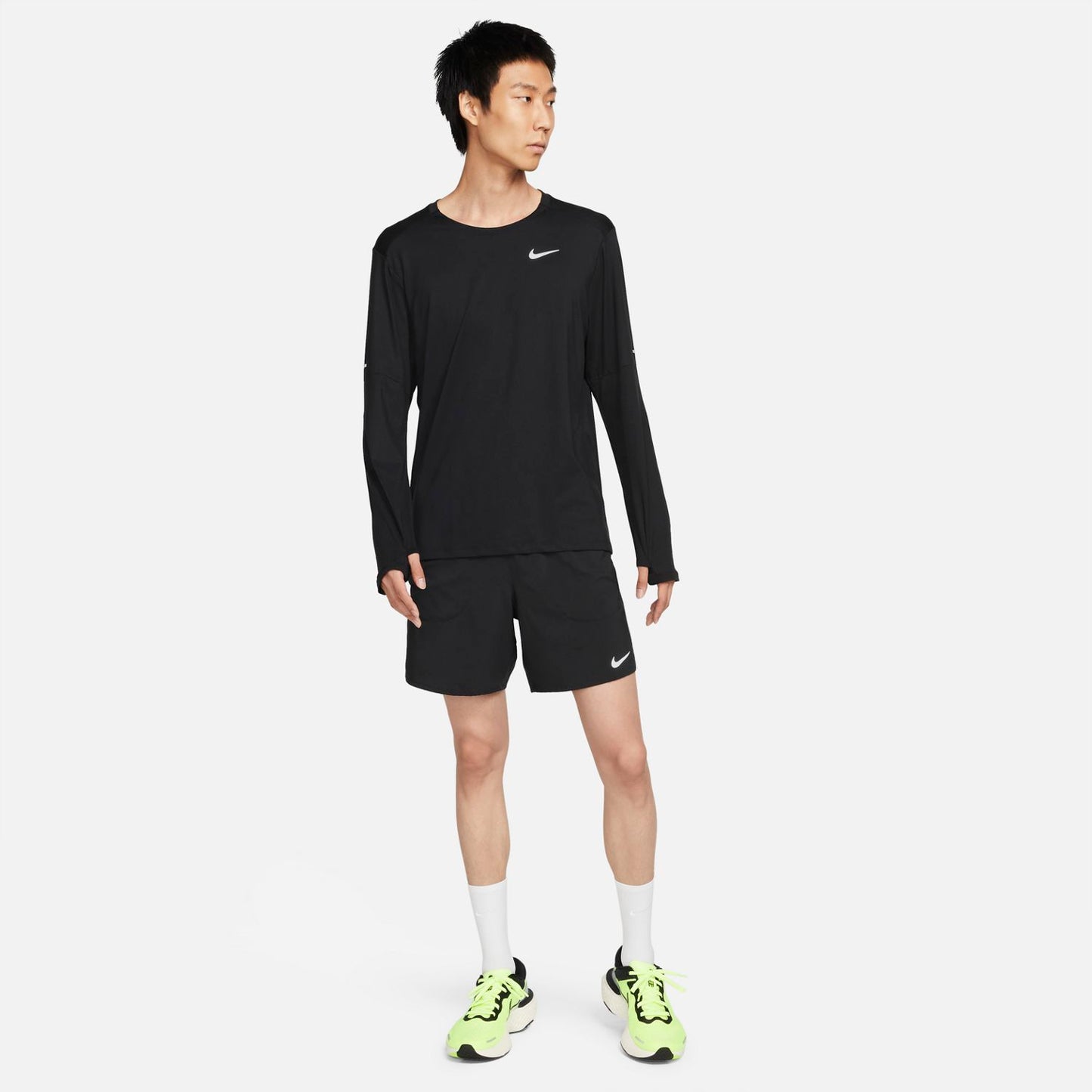 Men's Nike Dri-FIT Element Running Crew - Black/Reflective Silver