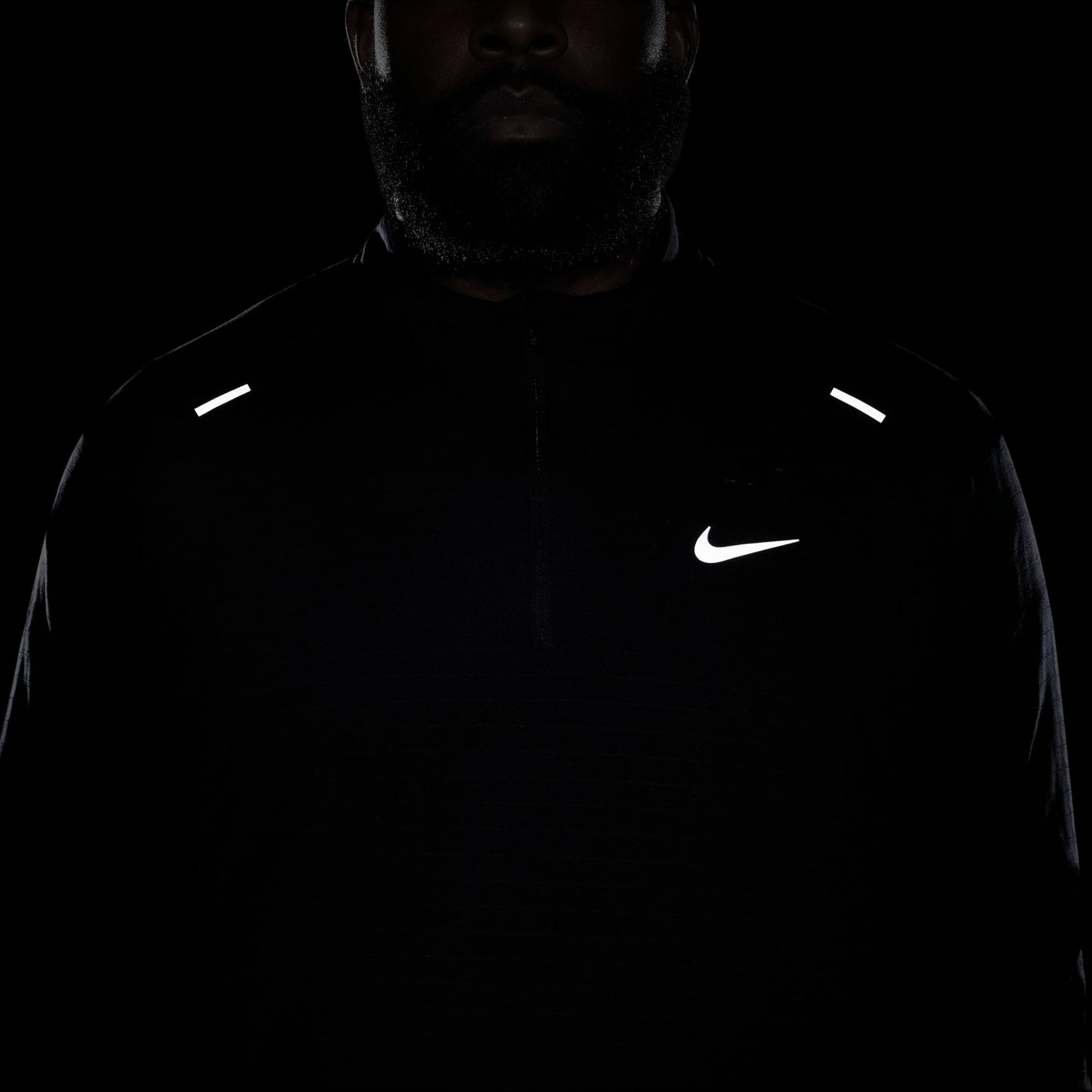 Men's Nike Therma-FIT Repel Element 1/2-Zip Running Top - Black/Reflective Silver