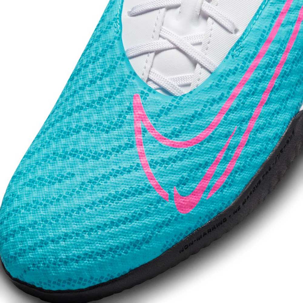 Unisex Phantom GX Academy IC/Court Soccer Shoe - Baltic Blue/Pink Blast/White - Regular (D)