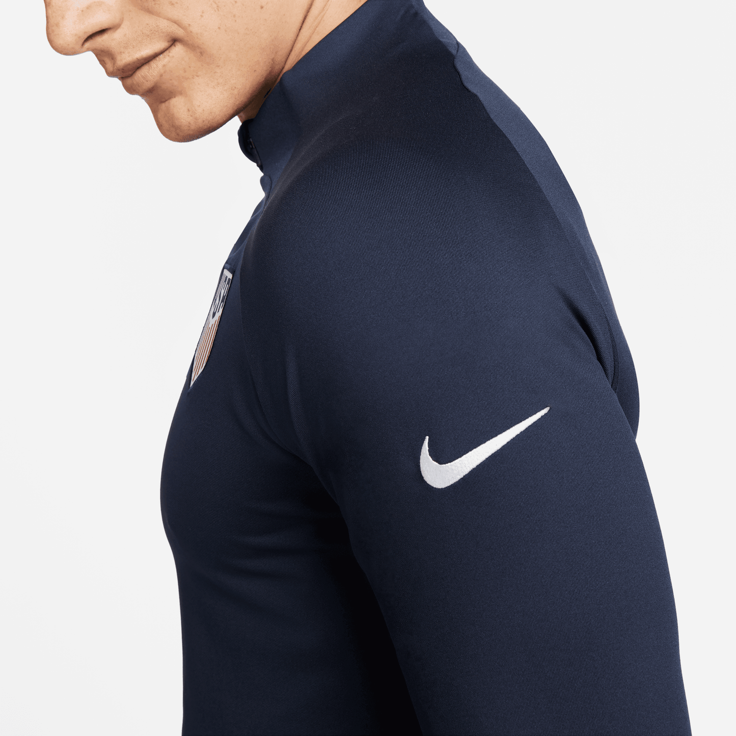 Men's USA DF Strike Drill Top - Obsidian/Bright Blue/White
