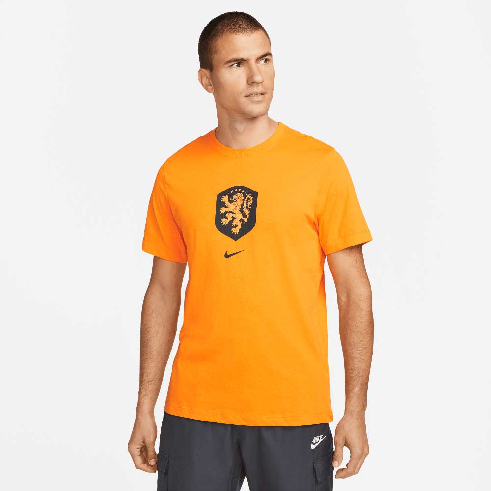 Men's KNVB Crest World Cup 22 Tee - Orange Peel