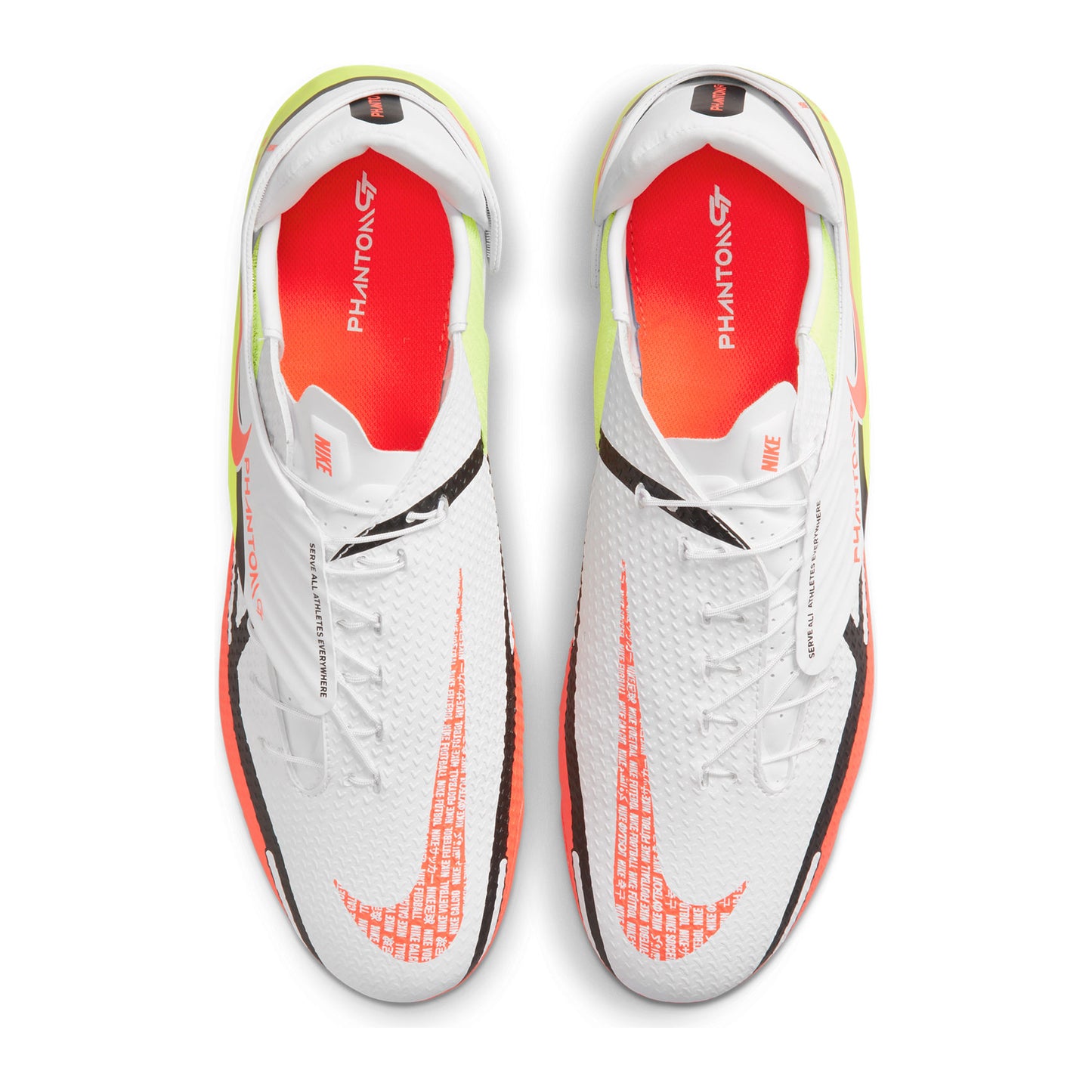 Unisex Phantom GT2 Academy Flyease FG/MG Soccer Shoe - White/Bright Crimson/Volt