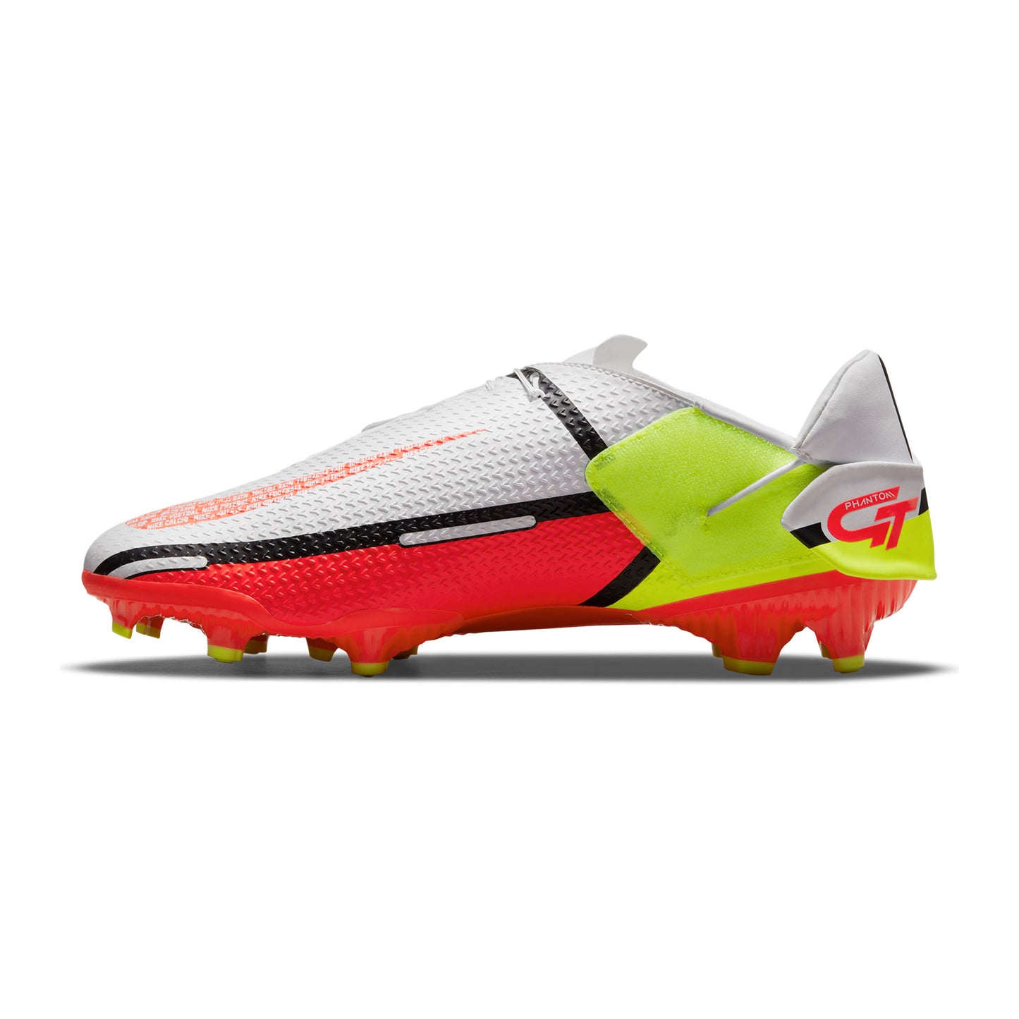 Unisex Phantom GT2 Academy Flyease FG/MG Soccer Shoe - White/Bright Crimson/Volt
