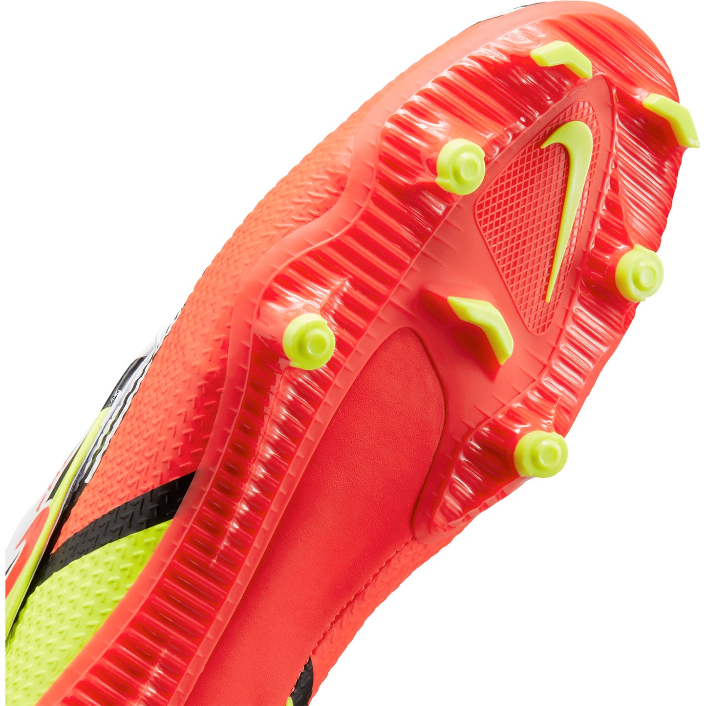 Unisex Phantom GT2 Academy Flyease FG/MG Soccer Shoe - White/Bright Crimson/Volt