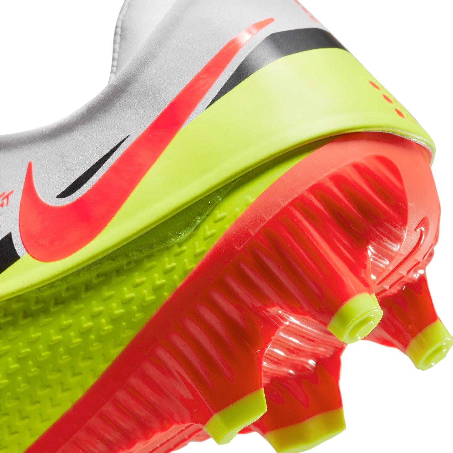 Unisex Phantom GT2 Academy Flyease FG/MG Soccer Shoe - White/Bright Crimson/Volt