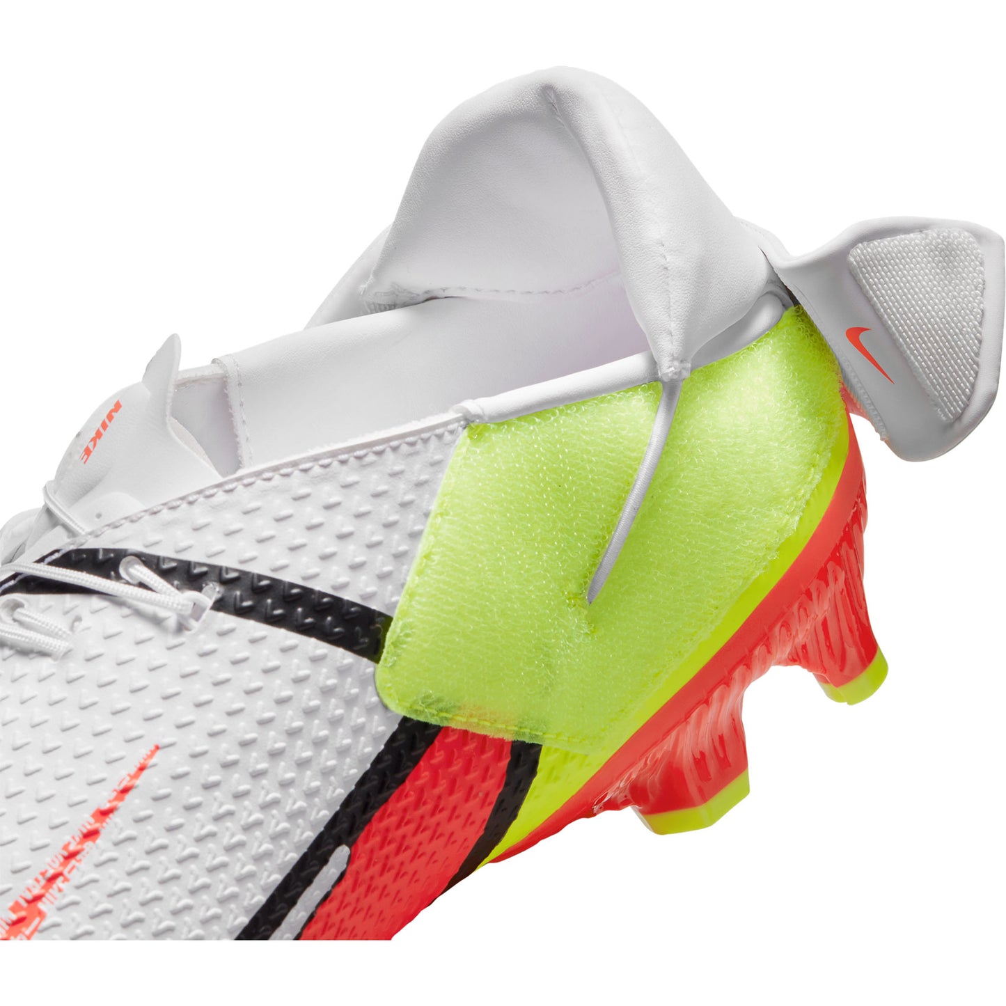 Unisex Phantom GT2 Academy Flyease FG/MG Soccer Shoe - White/Bright Crimson/Volt